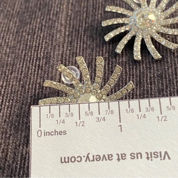 Starburst Rhinestone Earrings - Picture 4 of 11